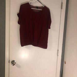 maroon blouse